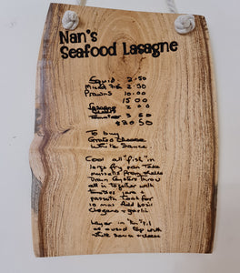 Personalised wooden engraving