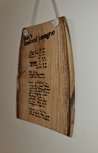 Personalised wooden engraving